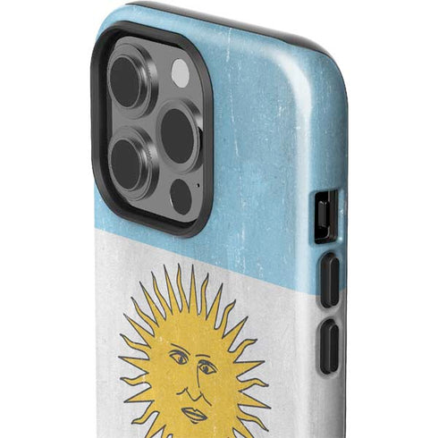 Argentina Flag Distressed iPhone 15 Pro Impact Case